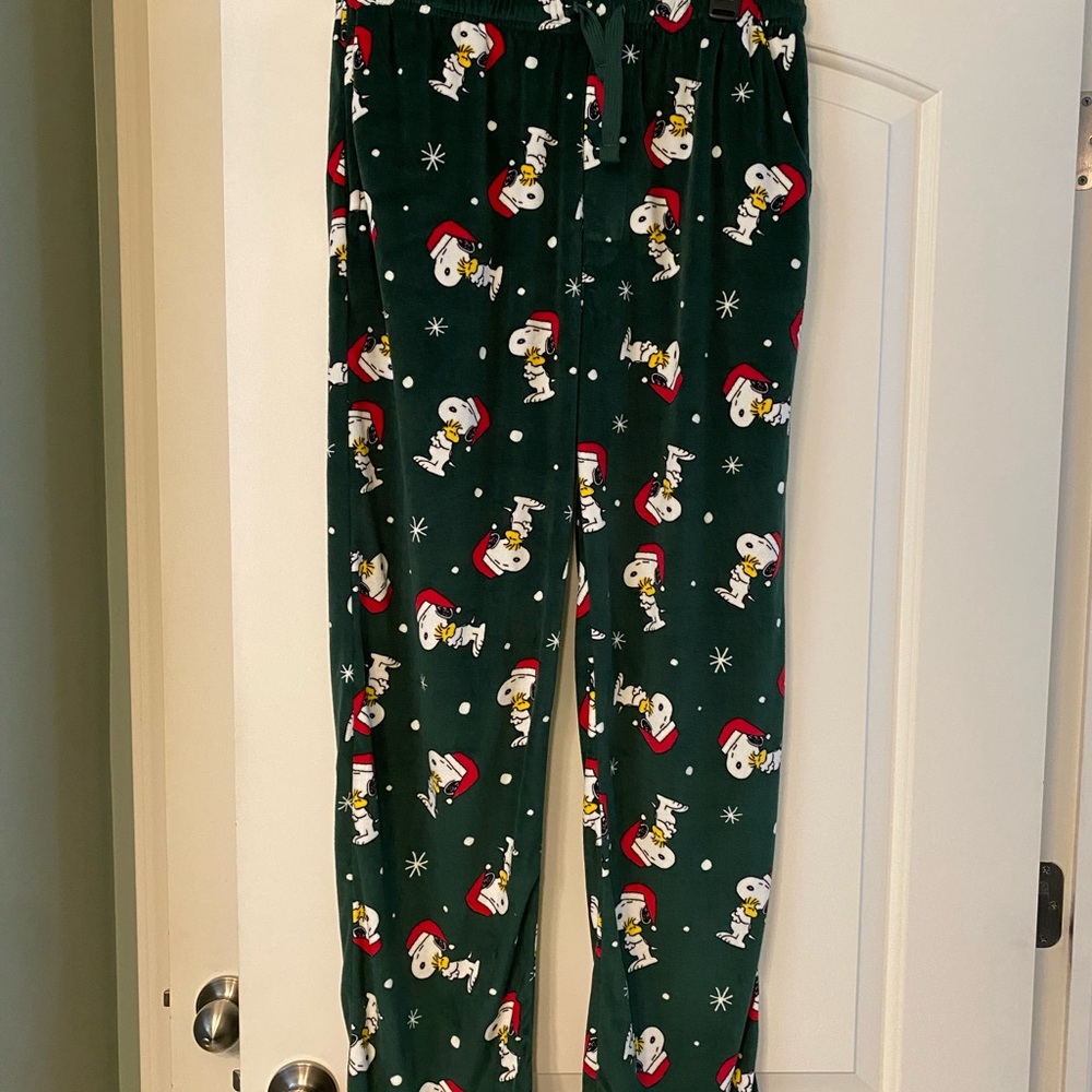 Peanuts Green Pajama Bottoms New